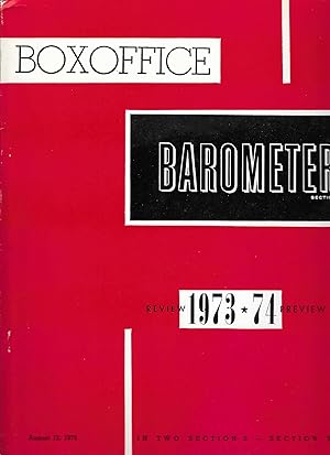 BOXOFFICE BAROMETER. A Review of 1973, A Preview of 1974. [Volume 105 - No. 18].