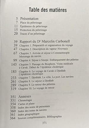 Relation médicale d'un voyage de transport de pèlerins musulmans au Hedjaz