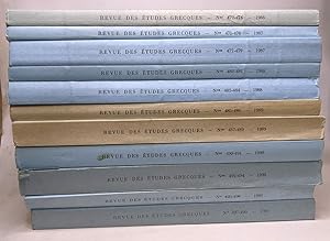 Imagen del vendedor de Revue des tudes grecques 11 volumes des n472  499 anne 1986 - 1991--- TOME XCIX  CIV a la venta por crealivres