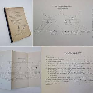 Bild des Verkufers fr Studien ber die Vererbung und Entstehung geistiger Strungen, herausgegeben von Ernst Rdin - Mnchen. III. Zur Klinik und Vererbung der Huntingtonschen Chorea, von Dr. Josef Lothar Entres, Oberarzt an der Heil-und Pflegeanstalt Eglfing. Mit 2 Tafeln, 1 Textabbildung und 18 Stammbumen * mit Stempel und Signatur von Professor E r n s t R  d i n zum Verkauf von Galerie fr gegenstndliche Kunst