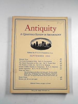 Imagen del vendedor de Antiquity: a quarterly review of archaeology, , vol.VI, no.23, September 1932 a la venta por Cotswold Internet Books