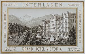 Grand Hotel Victoria. Proprietaire Ed. Ruchti.