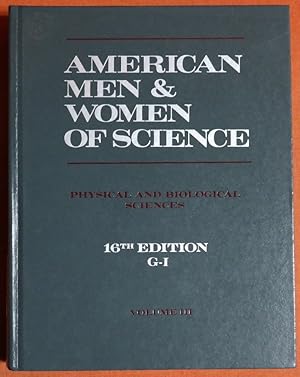 Seller image for American Men and Women of Science - Physical and Biological Sciences - Volume 3: G-I for sale by GuthrieBooks