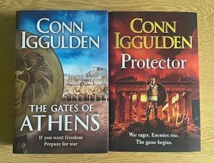 SIGNED The Gates of Athens: Protector books 1&2 The Athenian Duology. Fine 1st print UK Hardcovers
