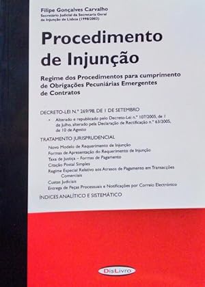 Seller image for PROCEDIMENTO DE INJUNO. for sale by Livraria Castro e Silva