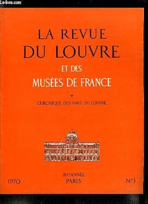 Imagen del vendedor de La revue du Louvre n 3 - Notes sur l'origine des trsors anciens en Roumanie par Radu Florescu, Portraits romains de Chypre au dpartement des antiquits orientales par Anie Caubet, Une nature morte nigmatique de Paolo Porpora par A.P. de Mirimonde a la venta por Le-Livre