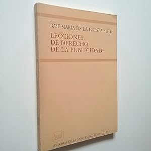 Seller image for Lecciones de derecho de la publicidad for sale by MAUTALOS LIBRERA