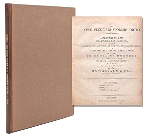 Bild des Verkufers fr De osse peculiari Wormio dicto : dissertatio inauguralis medica zum Verkauf von James Cummins Bookseller, ABAA