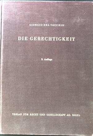 Imagen del vendedor de Die Gerechtigkeit; Italienische Rechtsphilosophie; Vol. 1; a la venta por books4less (Versandantiquariat Petra Gros GmbH & Co. KG)