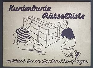 Kunterbunte Rätselkiste. 151 Rätsel, Denkaufgaben und Scherzfragen. Quick's Taschenbücherei Heft 12.