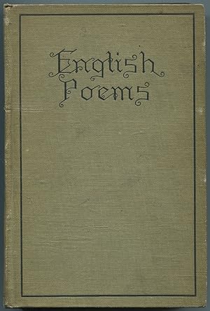 Seller image for English Poems: Selected and edited, with Illustrative and Explanatory Notes and Bibliographies: The Elizabethan Age and the Puritan Period (1550-1660) for sale by Between the Covers-Rare Books, Inc. ABAA