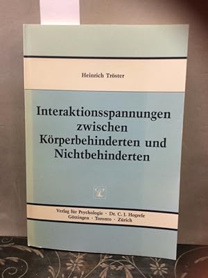 Immagine del venditore per Interaktionsspannungen zwischen Krperbehinderten und Nichtbehinderten : verbales u. nonverbales Verhalten gegenber Krperbehinderten. venduto da Kepler-Buchversand Huong Bach