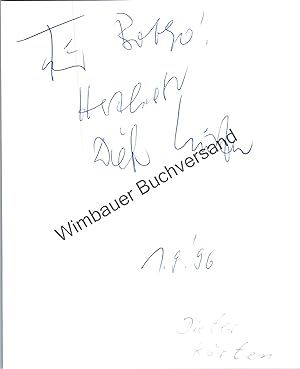 Bild des Verkufers fr Original Autogramm Dieter Krten ZDF /// Autogramm Autograph signiert signed signee zum Verkauf von Antiquariat im Kaiserviertel | Wimbauer Buchversand