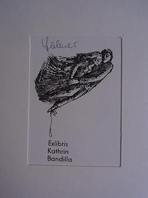 Imagen del vendedor de Exlibris fr Kathrin Bandilla. Motiv: Liebespaar. Signiert a la venta por Antiquariat Weber