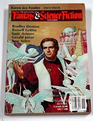 Bild des Verkufers fr Magazine of Fantasy and Science Fiction November 1986 (Nov.) zum Verkauf von Preferred Books