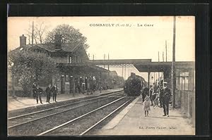 Ansichtskarte Combault, La Gare, Bahnhof