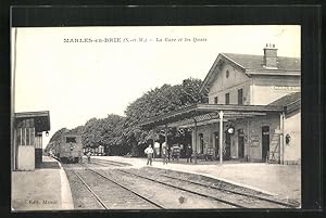 Ansichtskarte Marles-en-Brie, La Gare et les Quais, Bahnhof