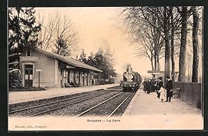 Ansichtskarte Souppes, La Gare, Bahnhof