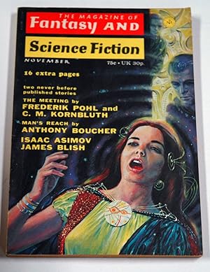 Seller image for The Magazine of FANTASY AND SCIENCE FICTION (F&SF): November, Nov. 1972 for sale by Preferred Books