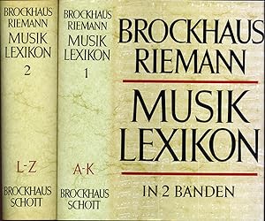 Bild des Verkufers fr Brockhaus Riemann Musiklexikon. 2 Bnde (komplett). Erster Band: A-K. Zweiter Band: L-Z. zum Verkauf von Antiquariat Lenzen