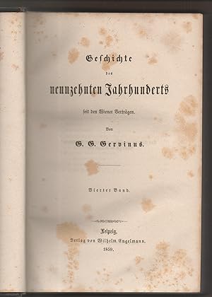 Imagen del vendedor de Geschichte des neunzehnten Jahrhunderts seit den Wiener Vertrgen, Band 4. a la venta por Wissenschaftliches Antiquariat Kln Dr. Sebastian Peters UG