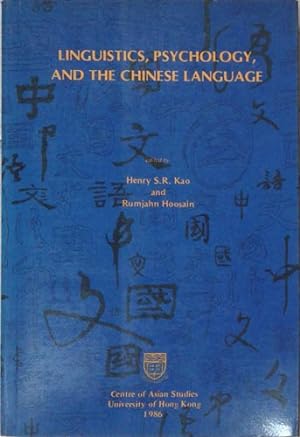 Imagen del vendedor de Linguistics, Psychology, and the Chinese Language a la venta por SEATE BOOKS