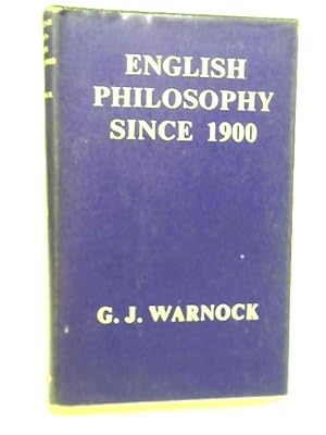 Bild des Verkufers fr English Philosophy Since 1900 zum Verkauf von World of Rare Books
