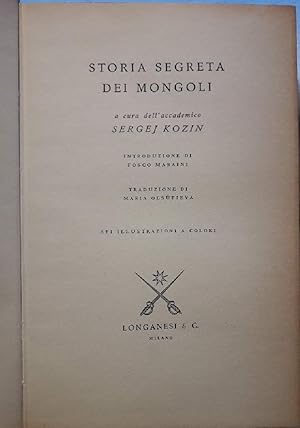 Immagine del venditore per STORIA SEGRETA DEI MONGOLI( 1973) venduto da Invito alla Lettura