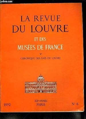 Imagen del vendedor de La revue du Louvre n 6 - Champollion et le Louvre par Jacques Vandier, Les nouvelles salles coptes par Pierre du Bourguet, Les antiquits orientales de la collection David Weill par Pierre Amiet, Un portrait romain de la collection De Clercq par Kate a la venta por Le-Livre