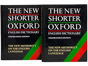 Immagine del venditore per The New Shorter Oxford English Dictionary, Thumb Index Edition, in Two Volumes venduto da Yesterday's Muse, ABAA, ILAB, IOBA