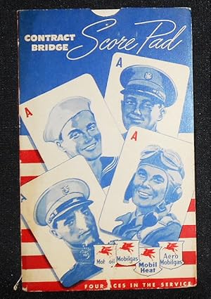 Four Aces in the Service: Contract Bridge Score Pad [World War Two]