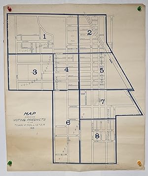 Map Showing Voting Precincts in the Town of Hollister 1928 (map Hollister, San Benito County, Cal...