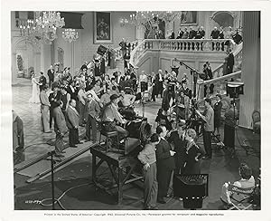 Bild des Verkufers fr Saboteur (Original photograph of Alfred Hitchcock, Priscilla Lane, and Robert Cummings on the set of the 1942 film) zum Verkauf von Royal Books, Inc., ABAA