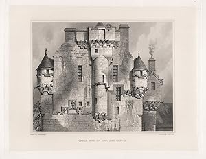 Bild des Verkufers fr Gable end of Crathes Castle." - Banchory Aberdeenshire Scotland Schottland Ansicht view zum Verkauf von Antiquariat Steffen Vlkel GmbH