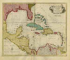 Antique Map-CENTRAL AMERICA-CARRIBEAN-MEXICO-VENEZUELA-Elwe-1792