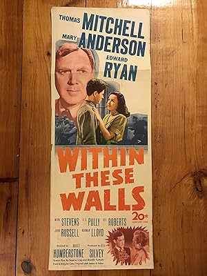 Imagen del vendedor de Within These Walls Insert 1945 Thomas Mitchell, Mary Anderson a la venta por AcornBooksNH