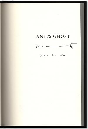 Anil's Ghost. Signed and dated at publication.