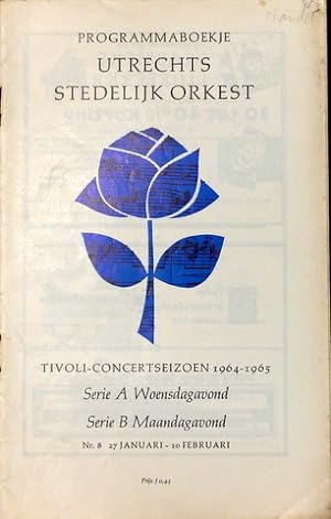 [Programmheft] Programmaboekje Utrechts Stedelijk Orkest. Zevende concert woensdagserie (serie A)...