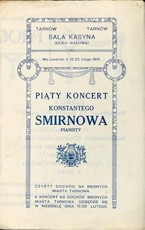 [Programmheft] Piaty Koncert Konstantego Smirnowa pianisty