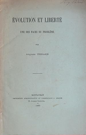 Évolution et liberté. Une des faces du problème