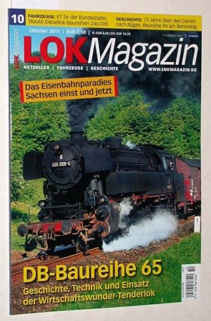 Seller image for Lok Magazin Heft 10/2011 (Oktober 2011): DB-Baureihe 65. Geschichte, Technik und Einsatz der Wirtschaftswunder-Tenderlok. for sale by Versandantiquariat Kerstin Daras