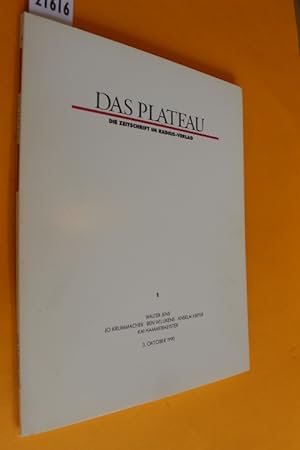 Das Plateau. Die Zeitschrift im Radius-Verlag, Erster Jahrgang, Nummer Eins (Heft Nr. 1), (Oktobe...