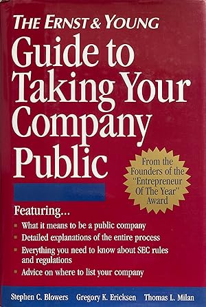 Seller image for The Ernst & Young guide to taking your company public for sale by Acanthophyllum Books