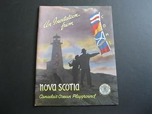 Bild des Verkufers fr AN INVITATION FROM NOVA SCOTIA Canada's Ocean Playground - 1941 zum Verkauf von The Book Scot