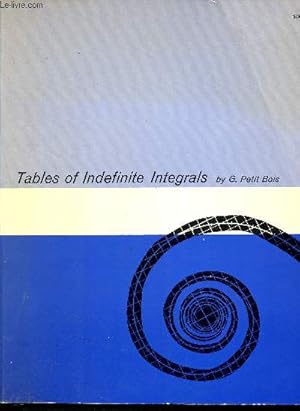 Bild des Verkufers fr Tables of indefinite integrals zum Verkauf von Le-Livre