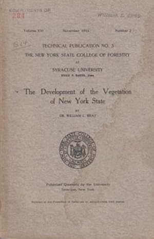 Bild des Verkufers fr The Development of the Vegetation of New York State zum Verkauf von Robinson Street Books, IOBA