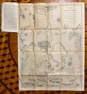 Image du vendeur pour [MAP OF INTERIOR MEXICO 1850]. Map of the Valley of Mexico with a Plan of the Defenses of the Capital and the Line of Operations of the United States Army under Major General Scott in August and September 1847 [as issued in: Report of the Secretary of War, in Compliance with the Resolution of the Senate, a Map of the Valley of Mexico, from Surveys by Lieutenants Smith and Hardcastle. January 29, 1849. 31st Congress, 1st Session, Executive Document 11] mis en vente par Michael Laird Rare Books LLC