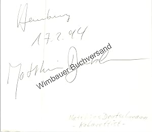 Bild des Verkufers fr Original Autogramm Matthias Deutschmann Kabarett /// Autograph signiert signed signee zum Verkauf von Antiquariat im Kaiserviertel | Wimbauer Buchversand