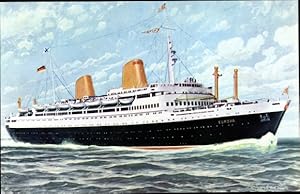 Künstler Ansichtskarte / Postkarte Dampfschiff MS Europa, Norddeutscher Lloyd Bremen