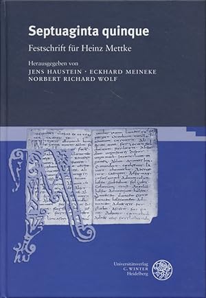 Bild des Verkufers fr Septuaginta quinque: Festschrift fr Heinz Mettke. zum Verkauf von Fundus-Online GbR Borkert Schwarz Zerfa